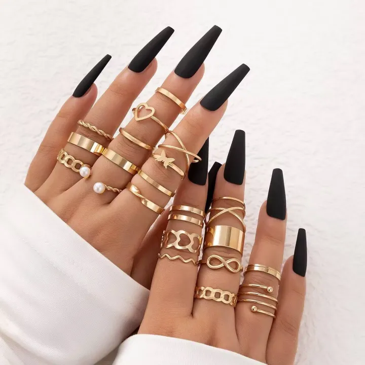22Pcs/set%20Boho%20Women%20Ring%20Set%20Butterfly%20Pearl%20Adjustable%20Opening%20Ring%20Cross%20Design%20Fashion%20Jewelry%20Women%20Girl%20Trendy%20Finger%20Decoration%20-%20Image%205