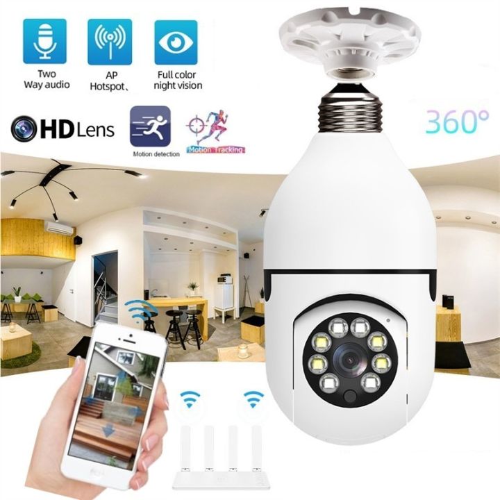 Bulb%20System%20360%20Degree%20WiFi%20Panoramic%20IP%20Camera%20E27%20with%20Night%20Vision%20-%20Image%203