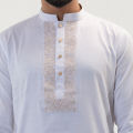 Semi Fit Casual Eid Special Panjabi- White. 