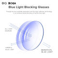 OQ BOGA 6 Colors Unisex Anti Blue Light Screen Radiation Computer Glasses Women Men Eye Protection Fashion Metal Cat Eye Frame Eyewear. 