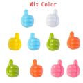 3 Piece Thumbs Up Shape Hanging Cable Organizer 1 Pc Cable Organizer Cable Hook Key Hook tooth Brush Holder. 