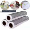 60CMx300 CM Adhesive Vinyl Silver Oil proof Aluminium Foil Stickers For Kitchens Size:. 