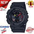 (Ready Stock) G .Shock Men Watch Digital Sport Watch LED Display Water Resistant Shockproof and Waterproof World Time LED Auto Light Sports Square Wrist Watches with 2 Years Warranty GA-140BMC-1A. 