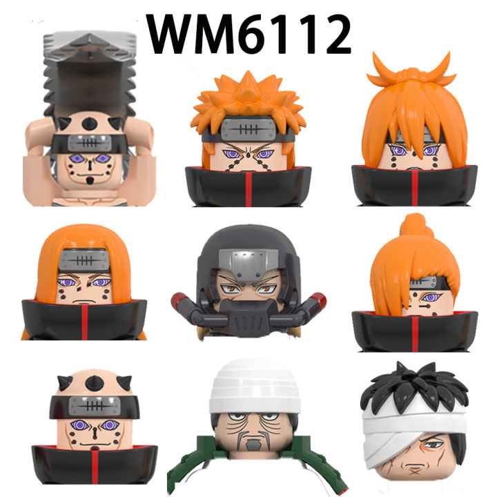 WM6112 Naruto Pain Pepperfish Hanzo Accessible Building Block Amine Action Figures Mini toys Christmas Gift for Children WM2143 BunnyGarden