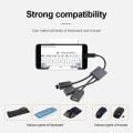 3 in 1 Micro USB HUB MALE TO FEMALE and Double USB 2.0 Host OTG Adapter Cable.