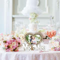 Heart Shape Wedding Decor For Reception, Ceremony And Anniversary Party Valentine'S Day Mr & Mrs Love Picture Frame For Wedding,Wooden.