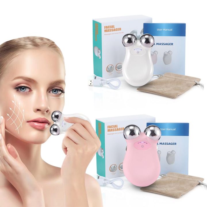 New Rechargeable Face Massager 5 Gears Electric Micro-Current 3D EMS Firming Micro Current Deedema Decree Wrinkle Skin Beauty