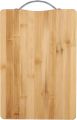 Bamboo cutting and choping board with handle.