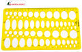 Transparent plastic Ellipse drawing template Oval professional design drawing board 25cm students rulers KJ012.