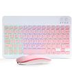 Custom ABS Slim RGB Backlit Wireless Keyboard & Mouse Combo | Rechargeable Bluetooth & 2.4GHz Dual Mode | Silent Keys | For Laptop, PC & Tablet.