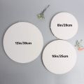 Blank Painting Canvas Panel, Round-Shaped White Canvas.