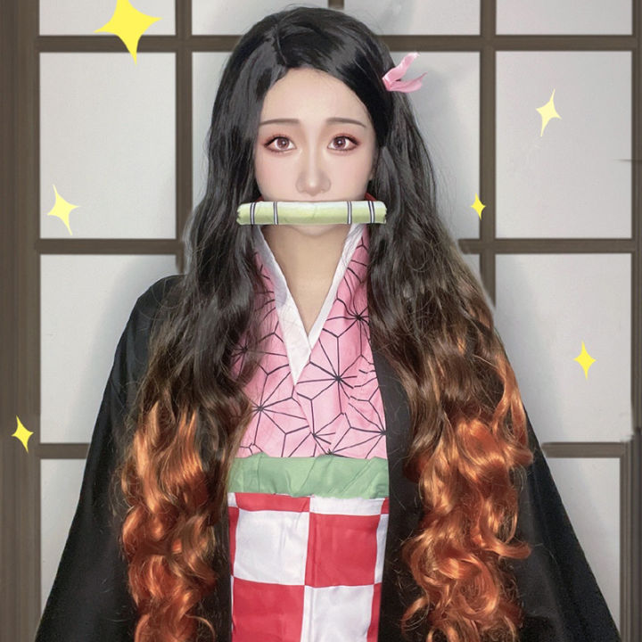 Anime%20Kamado%20Nezuko%20Cosplay%20Costume%20Demon%20Slayer%20Cosplay%20Uniform%20Clothes%20Kimono%20Wig%20Props%20Set%20Halloween%20Costume%20for%20Kids%20Adult%20-%20Image%203