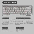 GamaKay LK67 Wired Bluetooth 2.4GHz Triple Mode Keyboard Customized Kit RGB Hot Swappable 65% Programmable Keyboard Kit PCB Mounting Plate Case with Rotate Button. 