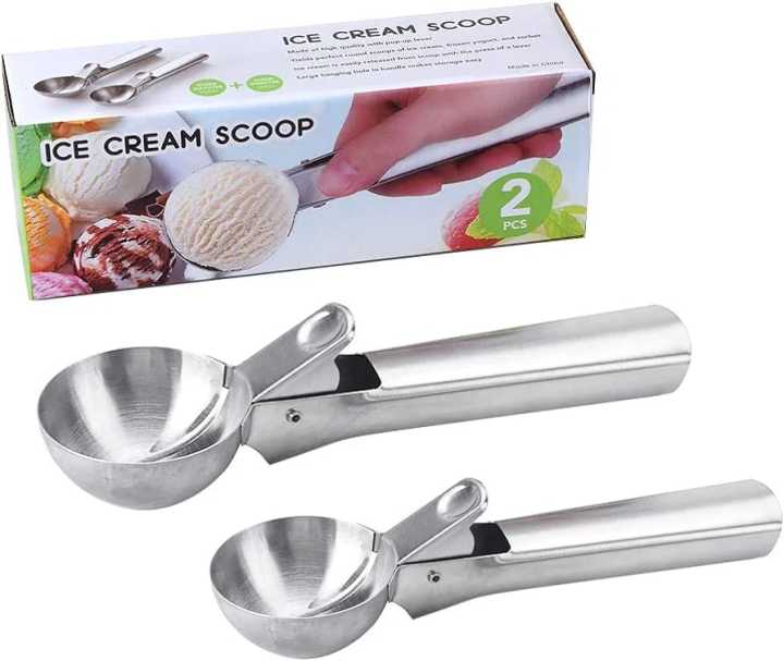 Stainless%20Steel%20Spring%20Trigger%20Ice%20Cream%20Scoop%20Set%20of%201%20Pcs%20Remove%20The%20Ice%20Cream%20Easily,%20-%20Image%202