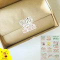 60 Pieces or 120 Pieces Shape Cutting Attractive Eye Catchy Thank you Business Sticker gift sealing label sticker water cup jar decoration. 