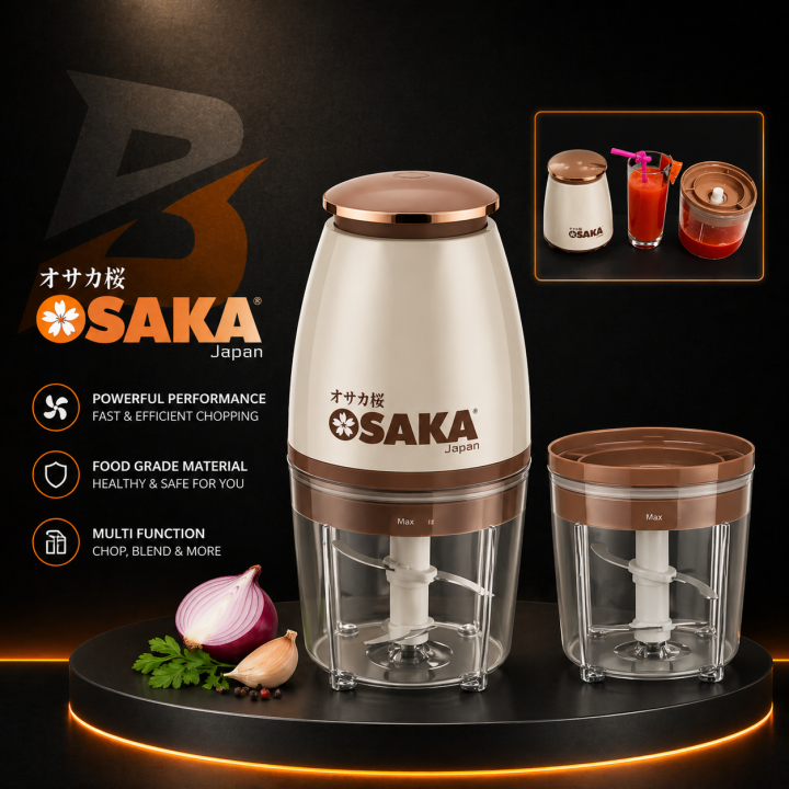 OSAKA Multi-Purpose Blender Japan Meat Grinder - Bottom Grinder - Super Fast Fruit, Blender 750ml Grinder