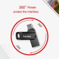 SanDisk Ultra Dual Drive Go OTG Flash Drive USB3.2 to Type-C Pendrive 64GB 128GB 256GB 512GB USB Stick for Smartphone Laptop.