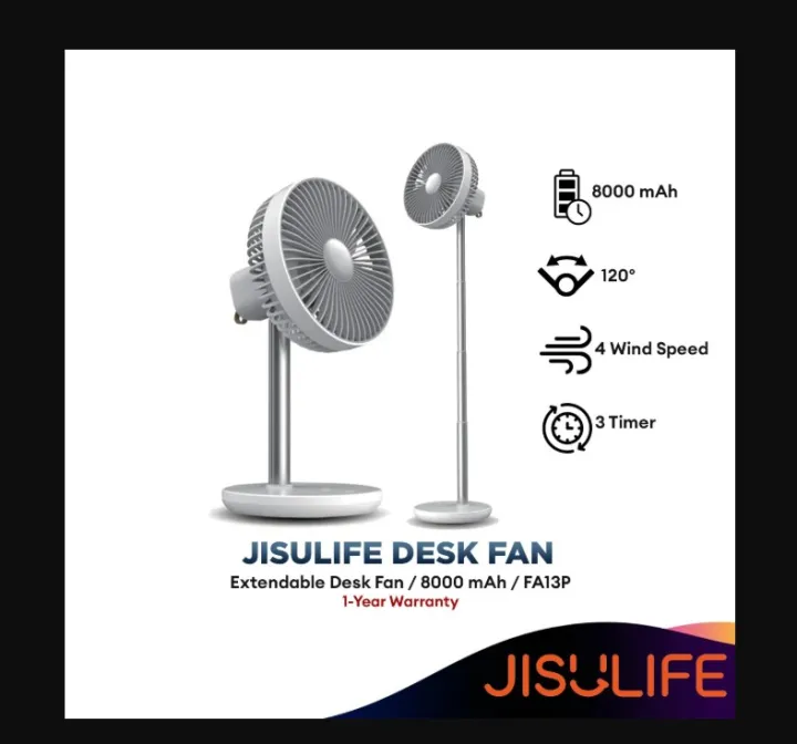 Jisulife%20FA13P%208000Mah%20Oscillating%20Extendable%20Desk%20Fan(2%20years%20replacement%20warranty)%20-%20JISULIFE%20Fan%20FA13P%20New%20Upgraded%20Oscillating%20Extendable%20Desk%20Fan%208000mAh%20Large%20Capacity%20Rechargeable%20Fan%20-%20white%20-%20Image%203