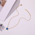 2023 Fashion Designer Brand Luxury Stainless Steel Bracelet 18k Gold Plated Four Leaf Clover Necklace Set For Women.