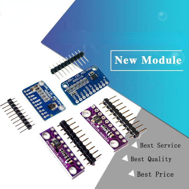 16 Bit I2C ADS1115 ADS1015 Module ADC 4 channel with Pro Gain Amplifier 2.0V to 5.5V for Arduino RPi