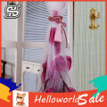 Romantic Tulip Print Voile Sheer Curtain Drape Divider Valance for Door Window. 