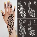 Reusable Temporary Henna Tattoo Stencil Hand Arm Sleeve Face Tattoo Supplies Stencils for Airbrush Painting Template DIY Indian. 