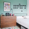 Gamer Vinyl Stickers SPACE INVADERS Video Game Play Room Wall Decal.