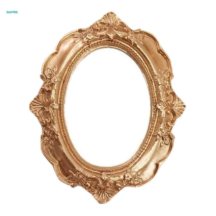 5xVintage%20Frame%20Carved%20Lace%20Resin%20Mini%20Picture%20Frame%20Props%20Oval%20-%20Image%204