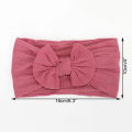 Baby Girl Headbands Lovely Bows Baby Headband Hair Accessories Newborn Infant Turban Elastic Hair Bands Solid Color Headwear.