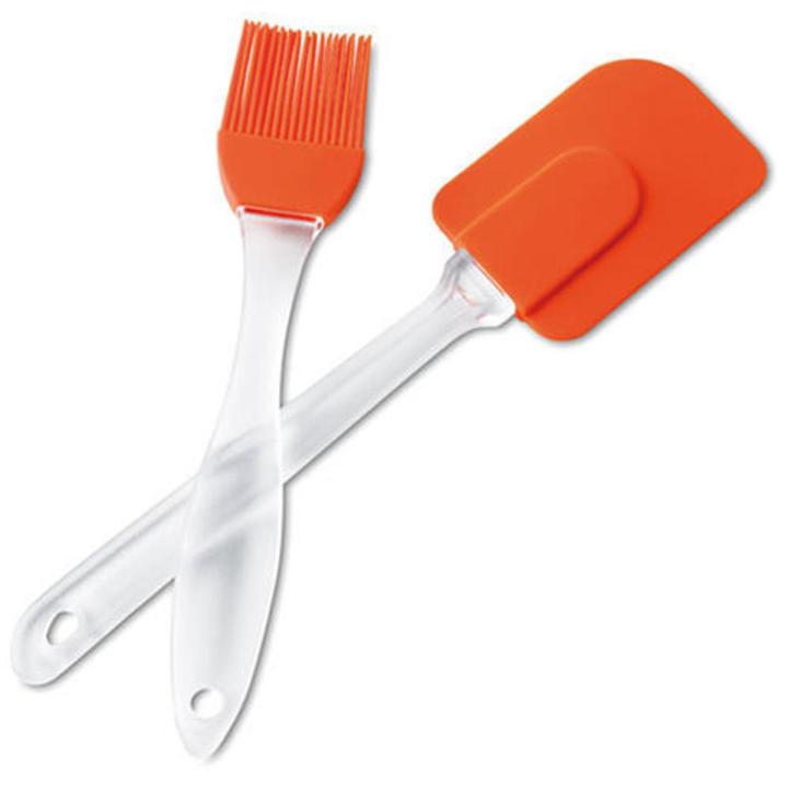 2 Pieces Silicon Oil Brush with Silicone Spatula