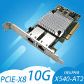 10G Dual-port Ethernet Card 10G X540-T2 PCIE-X8 Network Expansion Adapter Dual-port Network Card Suitable For Multiple Systems Demoo. 