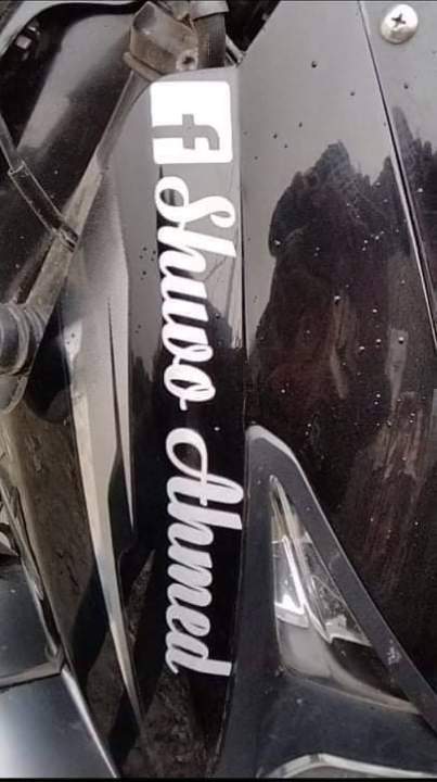 Name sticker for bike.. Motorcycle..car /alternative bike Point