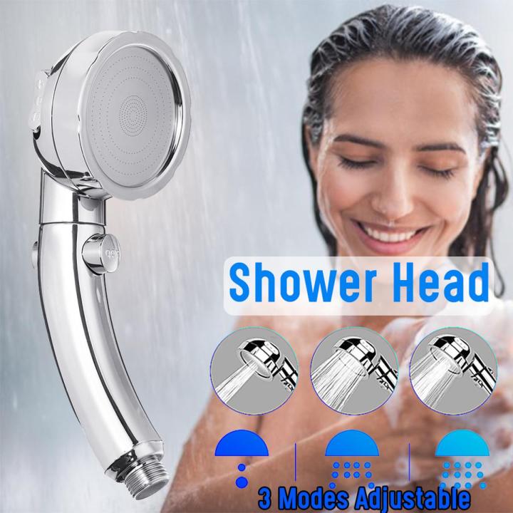 High Pressure Handheld Shower Head with ON/Off Pause Switch 3-Speeds ...