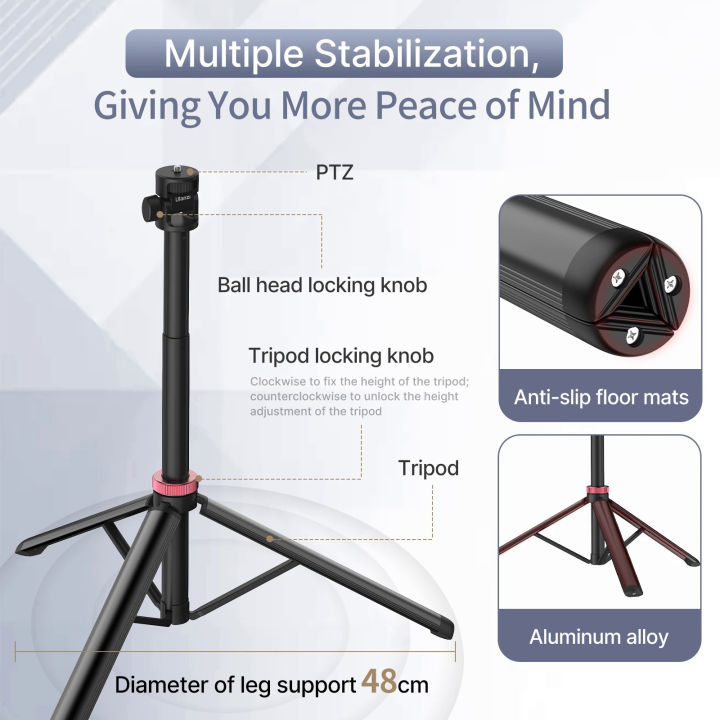 Ulanzi%20MT-79%202M%20Portable%20Universal%20Tripod%20Aluminum%20Alloy%20Lamp%20Holder%20Support%20LT028%20Fill%20Light%20Lightweight%20Camera%20Action%20Camera%20-%20Image%205