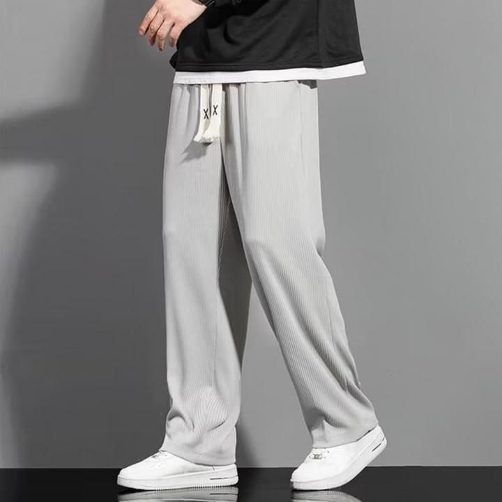 Casual%20Sports%20Long%20Pants%20Male%20Garment%20Men%20Casual%20Pants%20Solid%20Color%20Drawstring%20Elastic%20Waist%20Loose%20Fit%20Long%20Trousers%20Streetwear%20S%20-%20Image%204