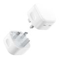 JOYROOM L-2P356 35W Dual Type-C PD Fast Charger, UK Plug (White). 