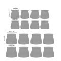 16pcs Silicone Chair Leg Caps Rubber Feet Protector Table Feet Cover Non-slip Noise Reduce Desk Chair Foot Covers Furniture Pad. 