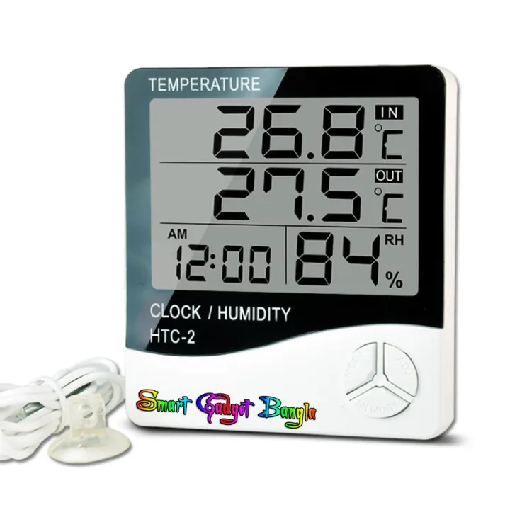 HTC-2%20Indoor%20&%20Outdoor%20LCD%20Digital%20Temperature%20Humidity%20Meter%20Thermometer%20With%20Alarm%20Clock%20-%20Wall%20Clock%20-%20Image%203