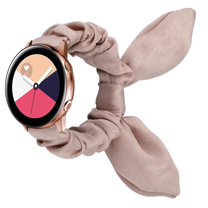 Women%20Scrunchie%20Elastic%20Strap%20for%20Samsung%20Galaxy%20Watch%204%203%2041/45%E3%80%902023%E3%80%91mm%20Active%202%2040mm%2044mm%20Gear%20S3%20Classic%20Huawei%20Watch%202%20Fashionband%20-%20Image%205