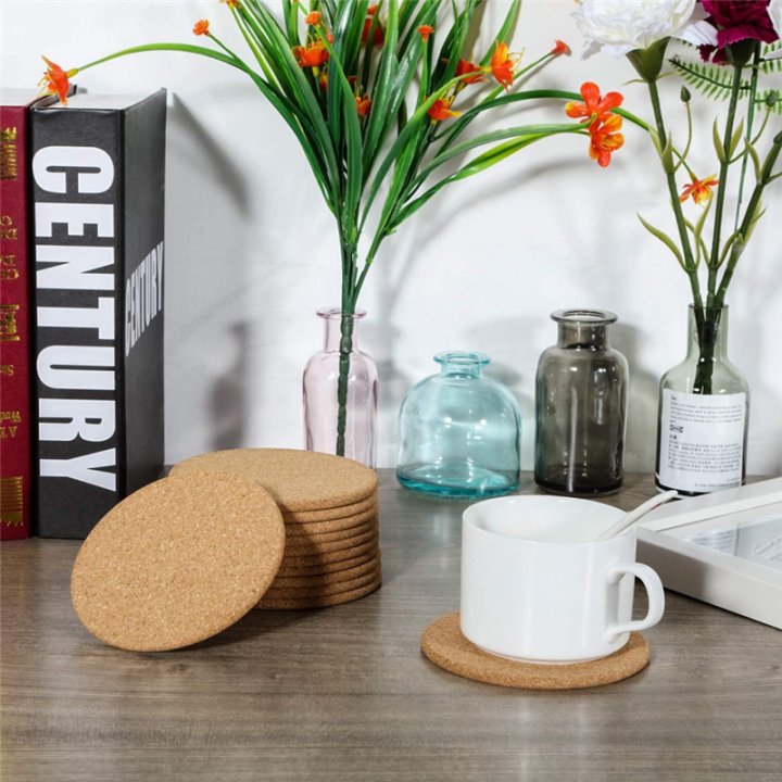 12%20PCS%20Wooden%20Thick%20Cork%20Coasters%20for%20Drink%204%20Inch%20Wooden%20Thick%20Drink%20Coasters%20Set%20for%20Plants%20Bar%20Glass%20Cup%20Table%20-%20Image%202