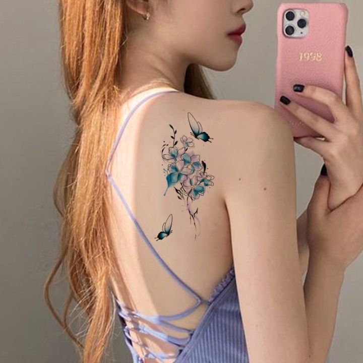 Elegant%20and%20Trendy%20Waterproof%20Tattoo%20Stickers%20for%20Females%20-%20Black%20Flower%20Tattoos%20for%20a%20Unique%20Body%20Art%20Experience%20-%20Image%203