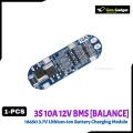 3S 10A 12 Volt 18650 Lithium Ion Battery Charger Protection Board Module BMS  Lithium Battery Charger Protection Board Module for  Lithium Ion. 