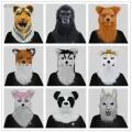 Can Open Mouth Animal Head Mask Funny Wolf Dog Tiger Gorilla Head Costume Costume Party Halloween Props Horror Cosplay Anime New. 