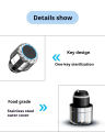 Smart Water Bottle Reminder to Drink Stainless Steel Insulated 500ml Lid button style Uv Self Cleaning Thermal Bottle. 