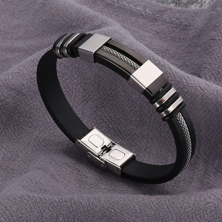 Fashion%20Stainless%20Steel%20Bracelet%20Men%20Wrist%20Band%20Adjustable%20Black%20Link%20Punk%20Hiphop%20Wristband%20Stylish%20Casual%20Bangle%20Gift%20-%20Image%2010