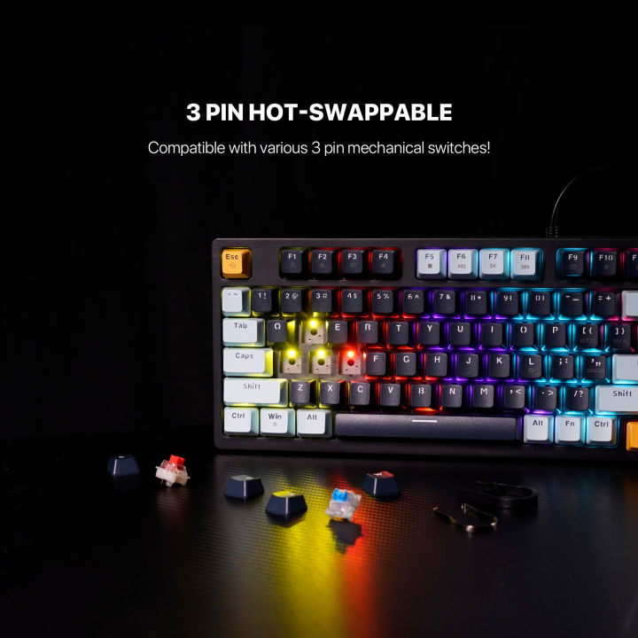 FANTECH%20ATOM81%20MK875V2%20Mechanical%20Gaming%20Keyboard-%20MIZU%20SERIES-%20Sky%20Blue%20And%20Navy%20Blue%20-%20Switches%20Blue%20And%20Red%20-%20Image%203