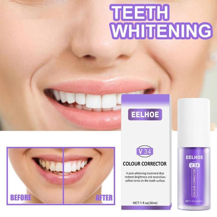 【The Edge of Beauty】Plaque Stains Toothpaste V34 Colour Corrector Teeth Mouth Breathing Freshener Whitening Sensitive Toothpaste