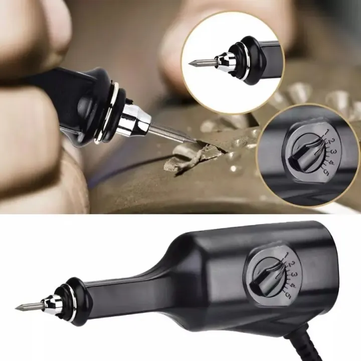 EU 220V Electric Engraver Jewelry Carving Pen Plotter Machine Metal Wood Engraving Lettering Pen Jewelry Making Tool for Jeweler