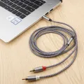 CASIFY G1 RCA Cable HiFi Stereo 2RCA to 3.5mm Male to Male Audio Cable Cord AUX RCA Jack 3.5 Y Splitter for Amplifiers Audio Home Theater Cable RCA for Speakers iPod MP3 Playerr. 