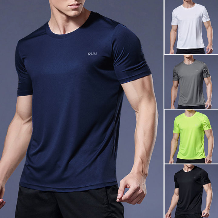 Running Shirts Soccer Shirts Men's Jersey Sportswear Mens Jogging T-Shirts Quick Dry Compression Sport T-Shirt Fitness Gym